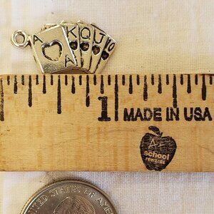 Bracelet Charm QUEEN OF HEARTS PLAYING CARDS Alice in Wonderland Princess